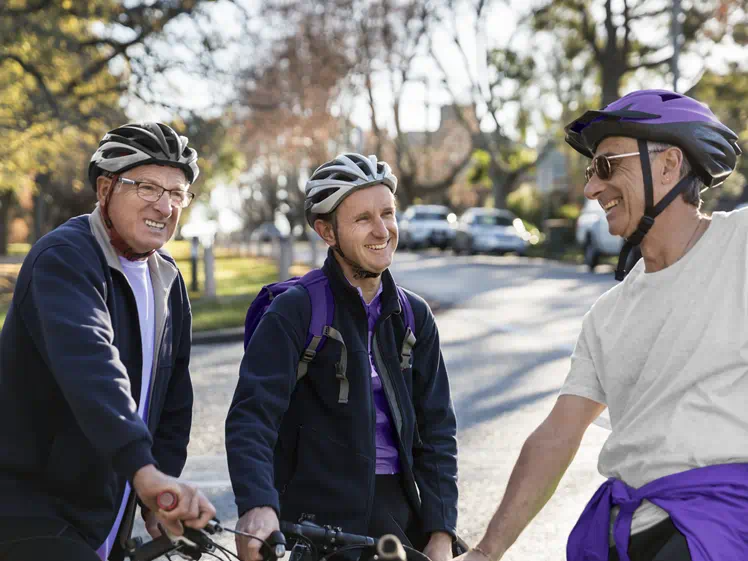 Hearing aids will help you chat to your friends on a bike ride